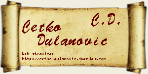 Ćetko Dulanović vizit kartica